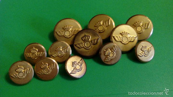 Militaria: LOTE DE 12 BOTONES AVIACION EJERCITO ESPA&Ntilde;OL - Foto 1