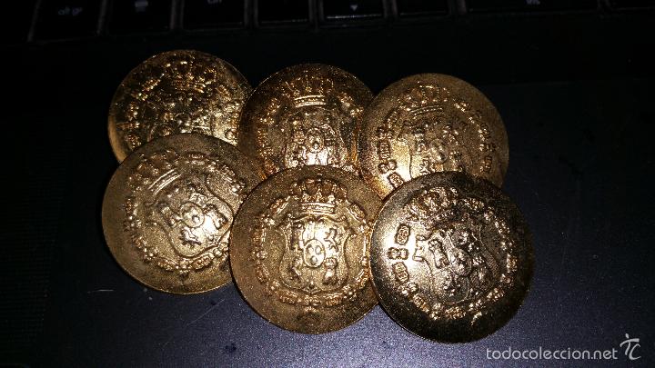 Militaria: BOTONES GRANDES DE PALACIO REAL - Foto 1