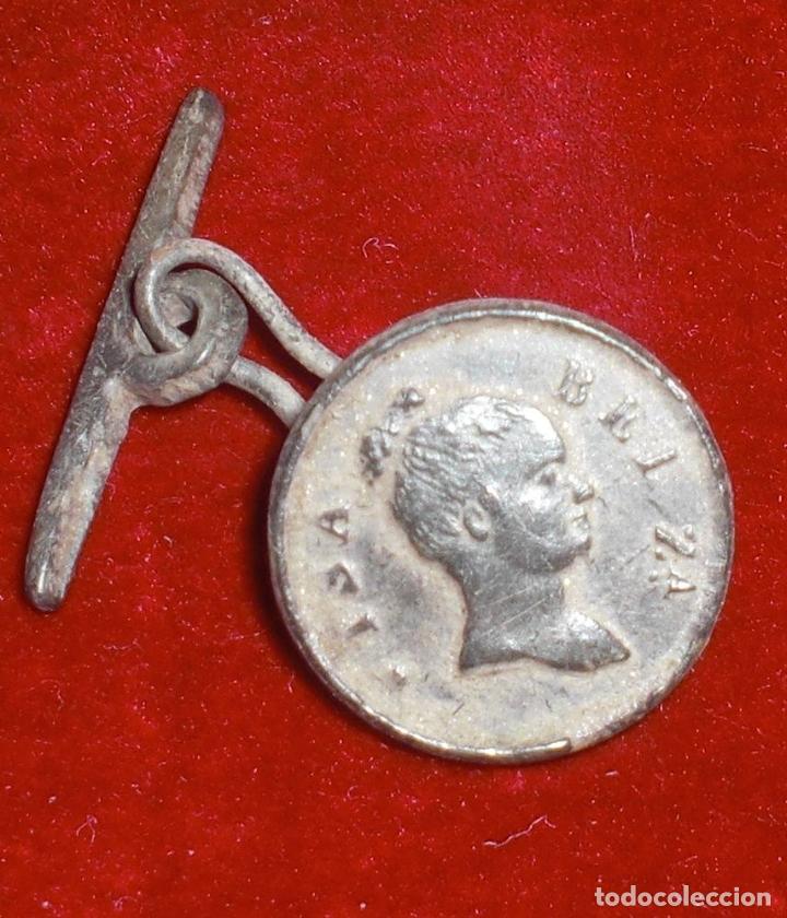 Militaria: Boton patriotico Isabel 2 - Foto 1