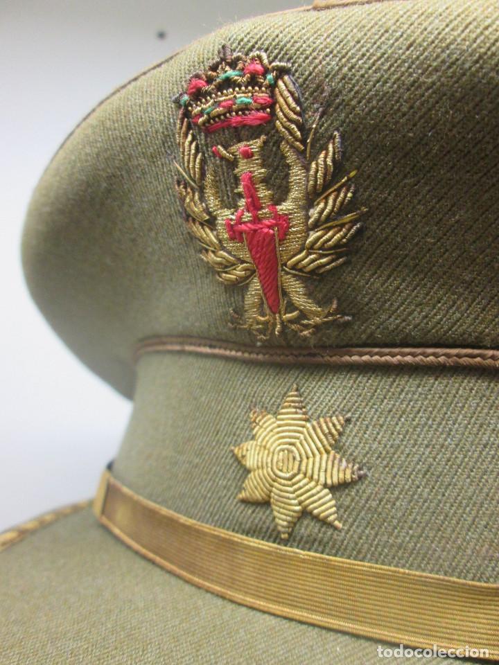 Militaria: Antigua gorra de plato Comandante, ejercito espa&ntilde;ol - Foto 2