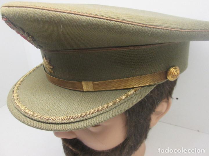 Militaria: Antigua gorra de plato Comandante, ejercito espa&ntilde;ol - Foto 3