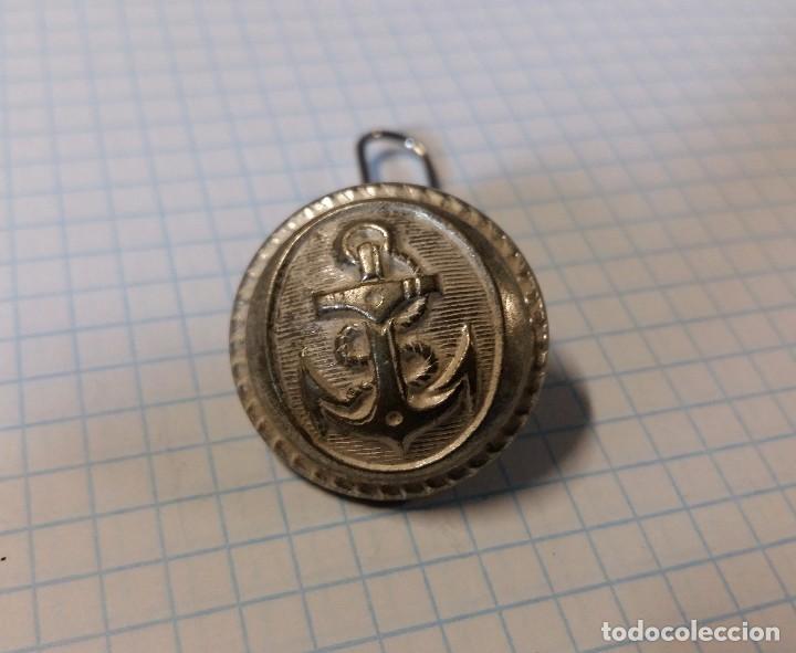 Militaria: Bot&oacute;n de Marina, plateado, 22 mm - Foto 1