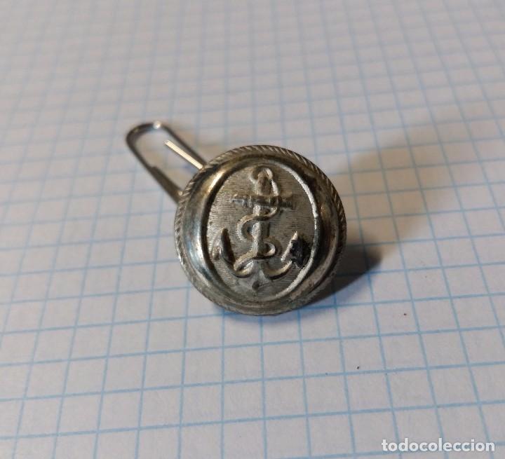 Militaria: Bot&oacute;n de Marina, plateado, 18 mm - Foto 1
