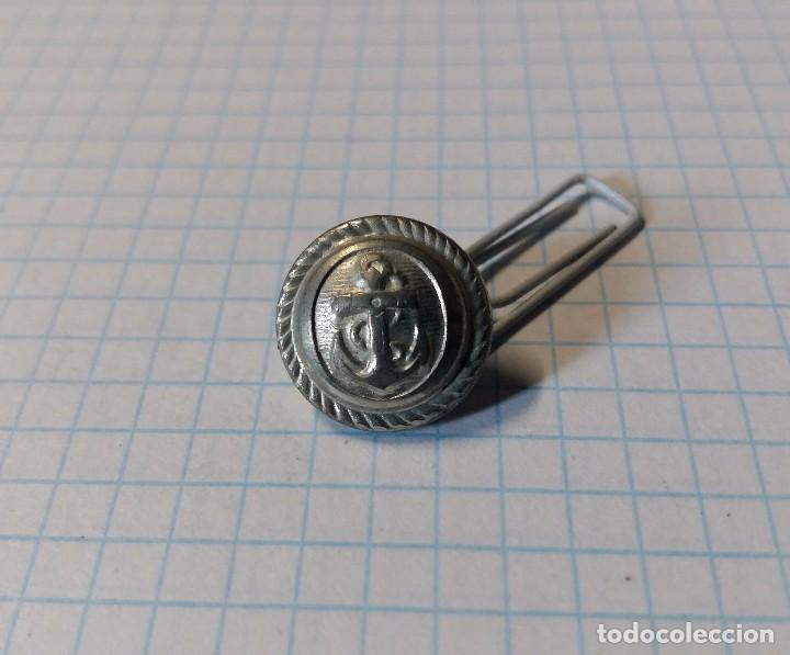 Militaria: Bot&oacute;n de Marina, plateado, 14 mm - Foto 1