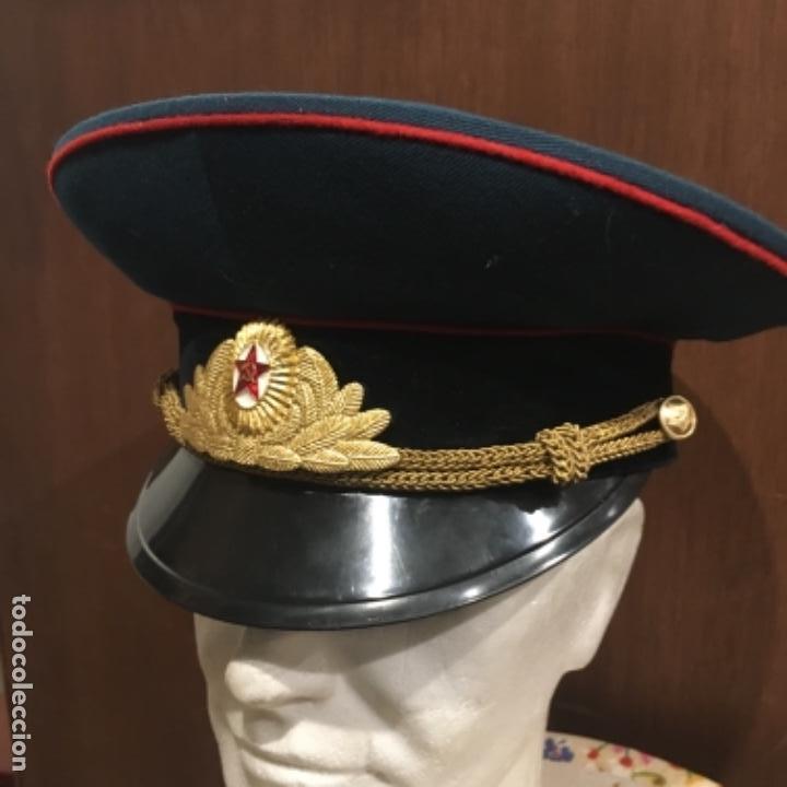 Militaria: Gorra oficial ruso antigua Uni&oacute;n Sovietica URSS