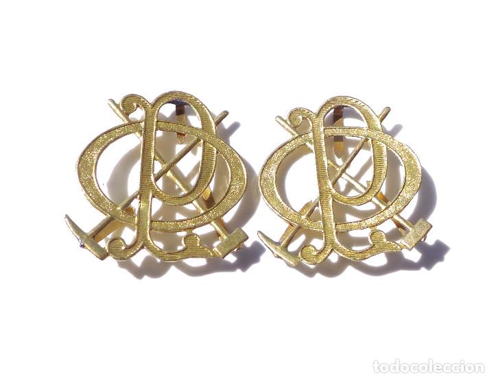Militaria: DISTINTIVOS DE CUELLO OPERARIOS - Foto 2