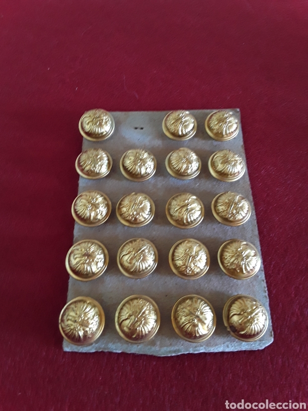 Militaria: Blister de 19 botones del ej&eacute;rcito espa&ntilde;ol - Foto 1