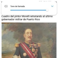 Militaria: ÓLEO DE GRAN TAMAÑO DEL GOBERNADOR MILITAR DE PUERTO RICO. Lote 176027239