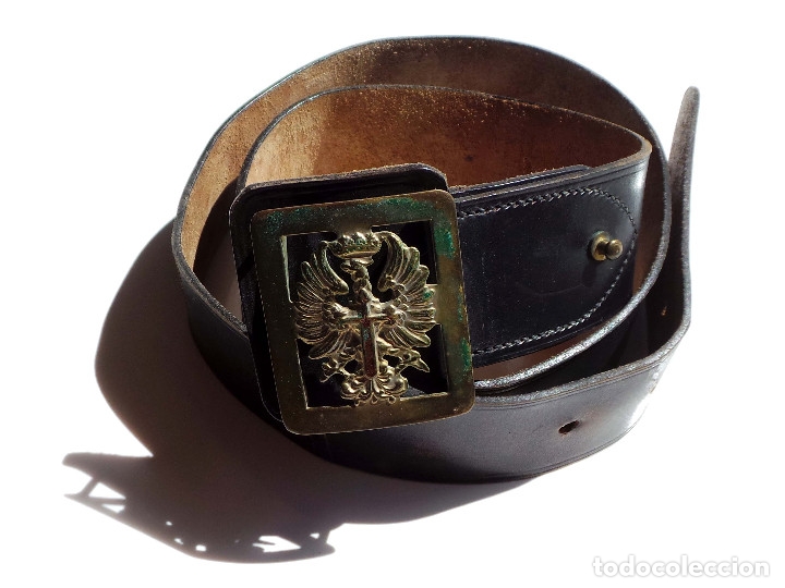 Militaria: CINTURON DE CUERO MILITAR - Foto 4