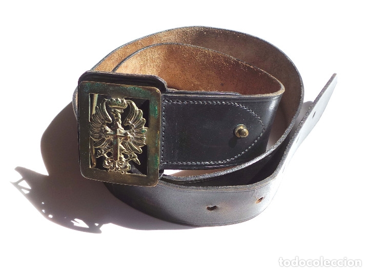 Militaria: CINTURON DE CUERO MILITAR - Foto 5