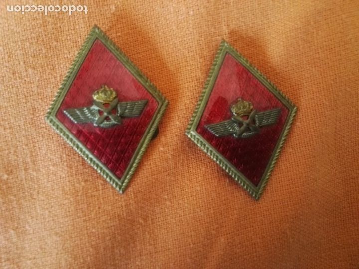 Militaria: Par de rombos del Ej&eacute;rcito del Aire, con h&eacute;lices - Foto 1
