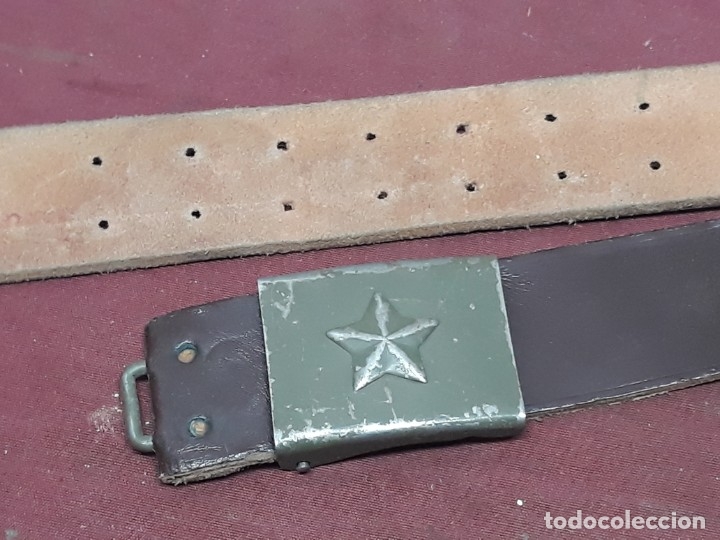 Militaria: CINTURON MILITAR.. ESTRELLA EN HEBILLA.. - Foto 1