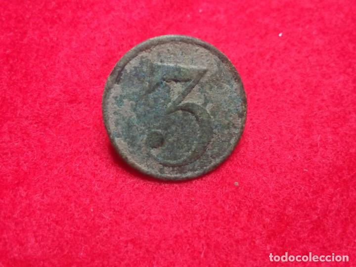Militaria: boton militar numero 3 - Foto 1