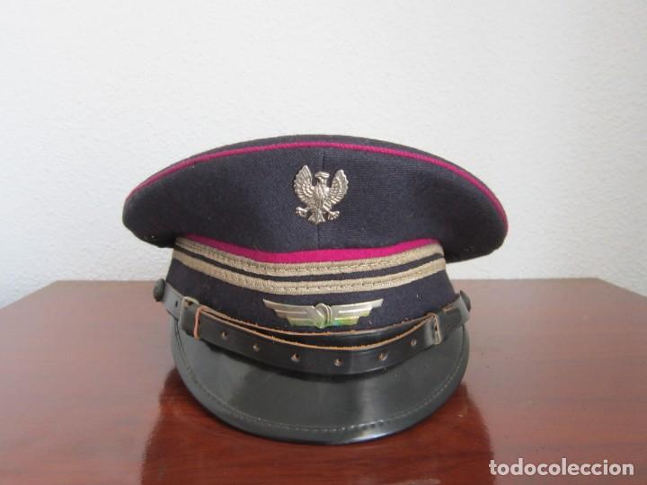 Militaria: Gorra de plato de los ferrocarriles polacos - Foto 1