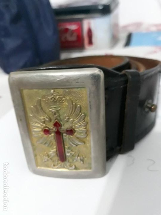 Militaria: CINTURON CUERO GUARDIA CIVIL - Foto 1