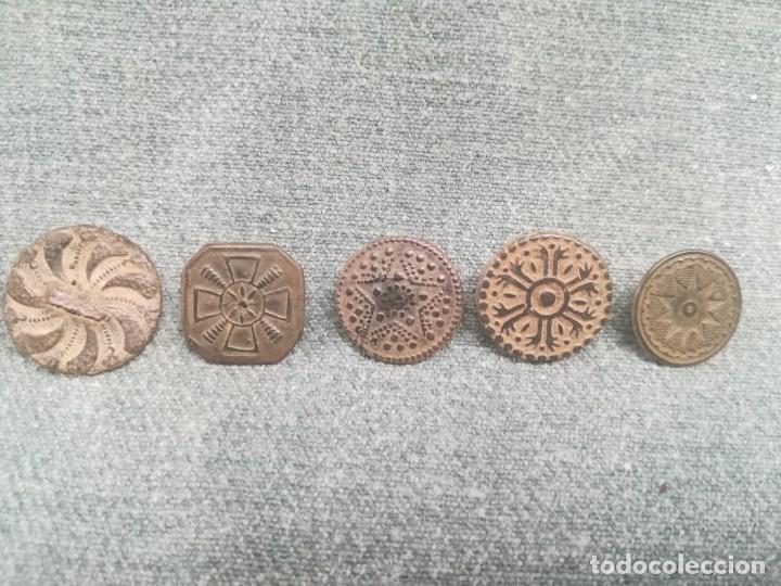Militaria: LOTE DE 9 ANTIGUOS BOTONES - Foto 3