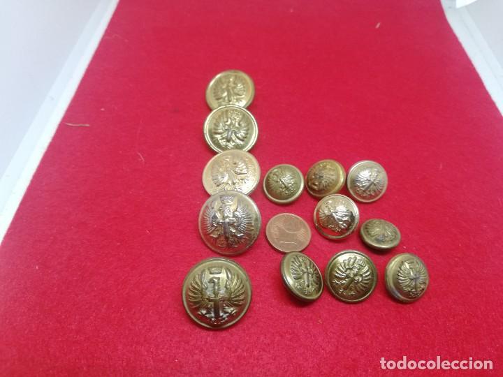 Militaria: TRECE BOTONES CORREOS EJERCITO TIERRA - Foto 1