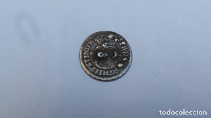 Militaria: Bot&oacute;n moneda tipo columnario - Foto 1