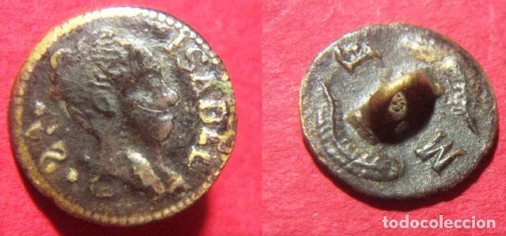 Militaria: BOTON CON EL BUSTO DE ISABEL II - Foto 1