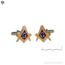 Gemelos Masónicos Con Símbolo De Los Caballeros Templarios - Chapado En Plata Envejecida, 19 Mm