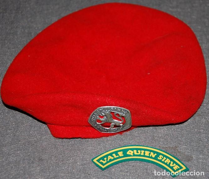boina roja de la oje original de epoca/frente d - Comprar Boinas e gorros militares em - 341630533