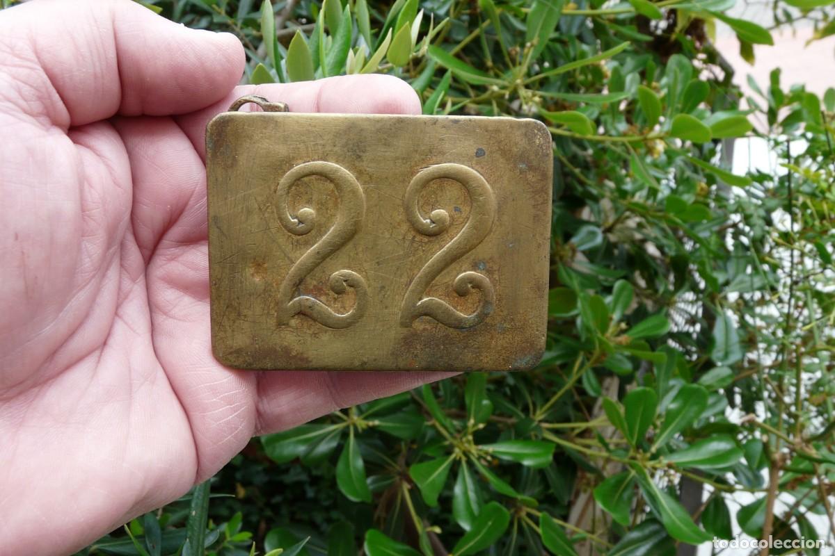 Military Antiques: ANTIGUA HEBILLA REGIMIENTO INFANTERIA NUMERO 22 EPOCA ALFONSO XIII