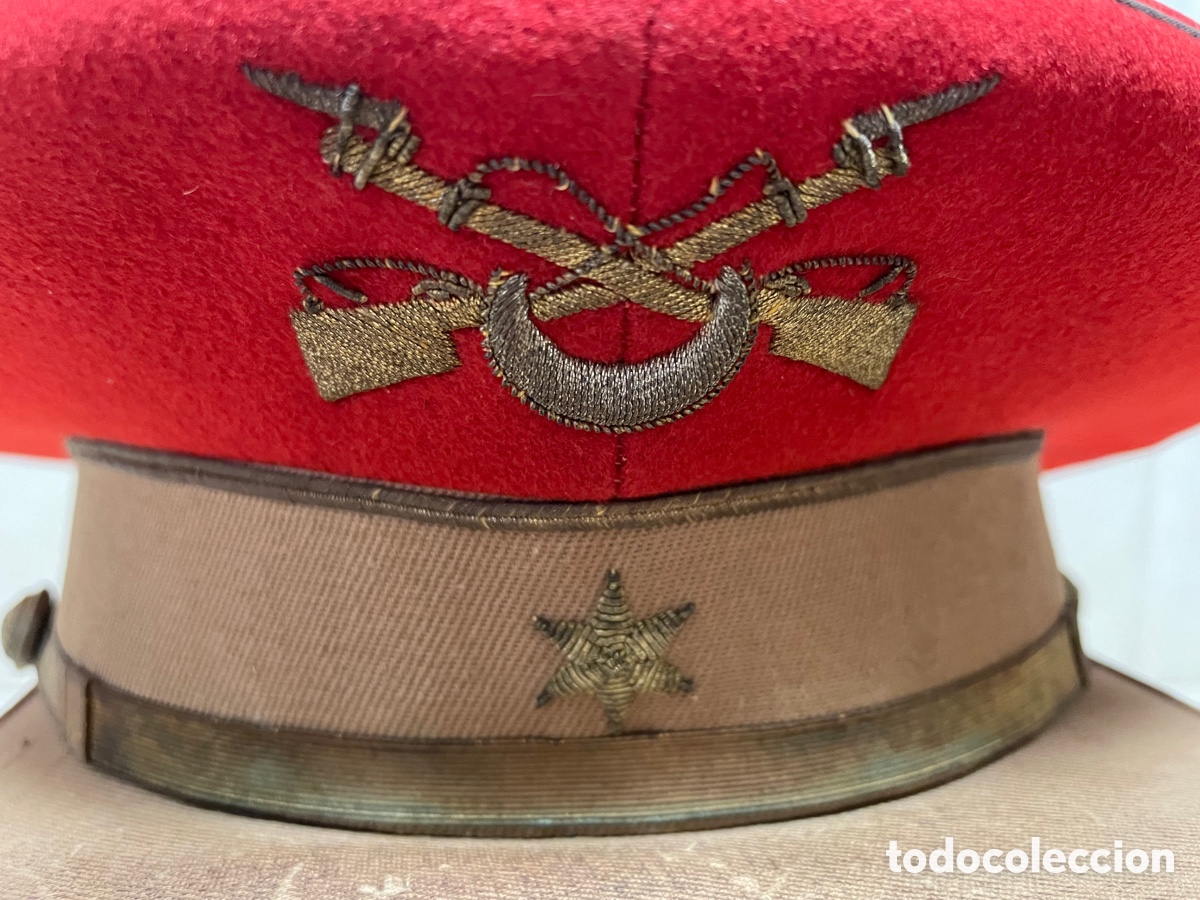 Militaria: gorra de plato de regulares - Foto 2