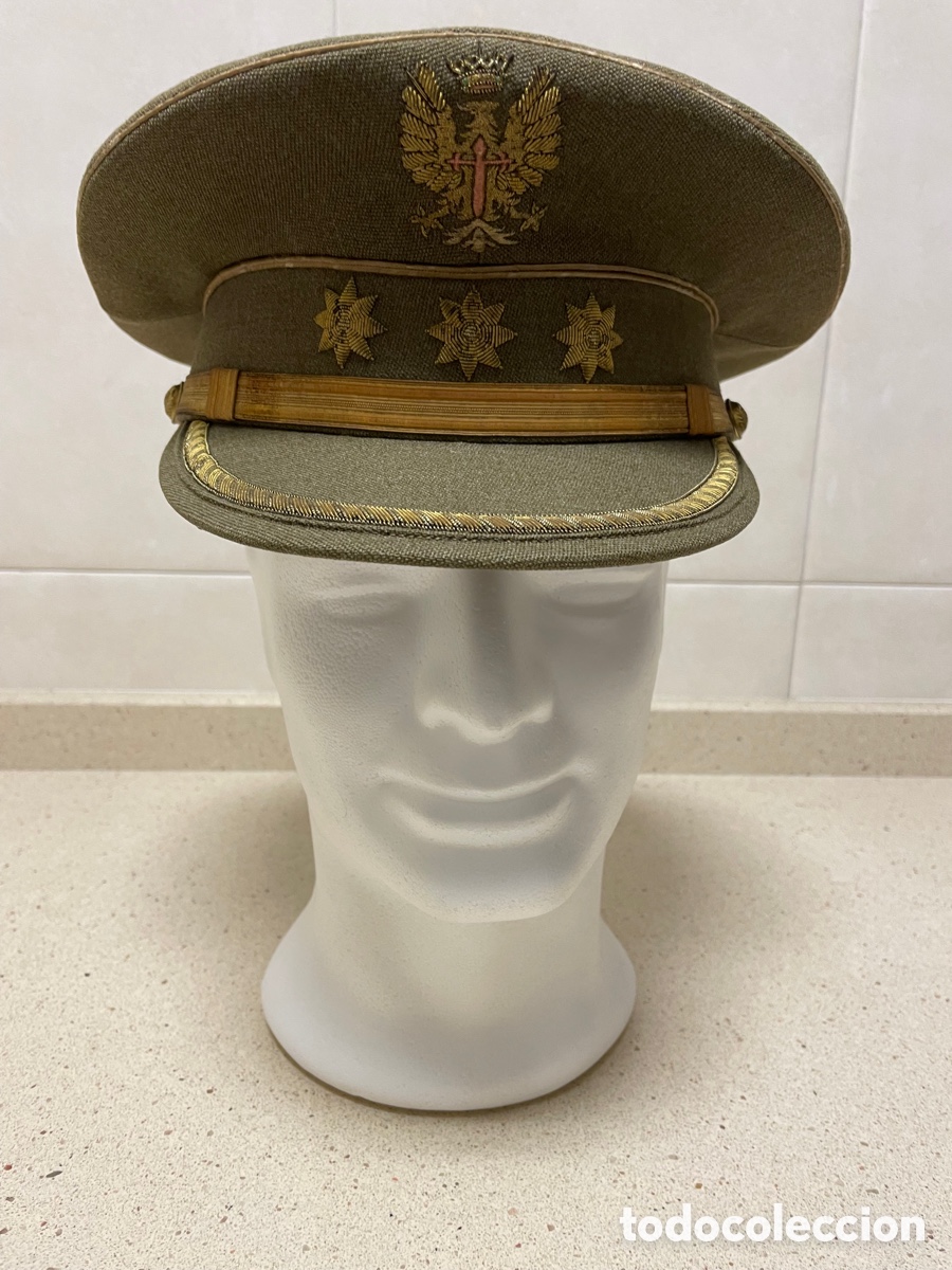 Militaria: gorra de plato militar - Foto 2