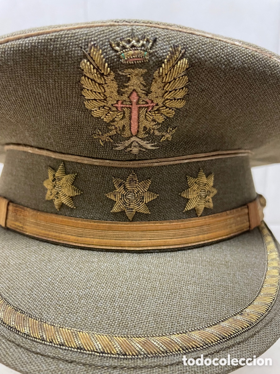 Militaria: gorra de plato militar - Foto 1