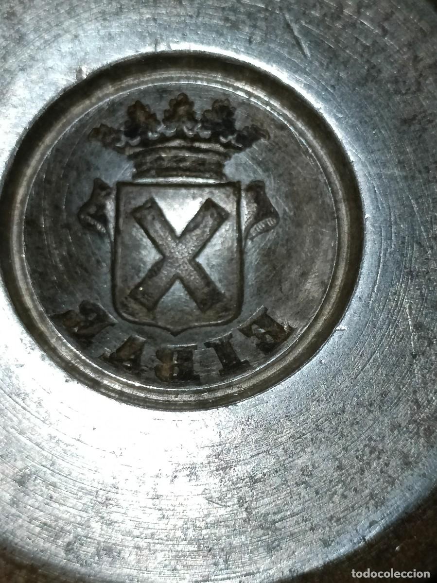 Militaria: Antiguo troquel para bot&oacute;n grande de Eibar - Foto 1
