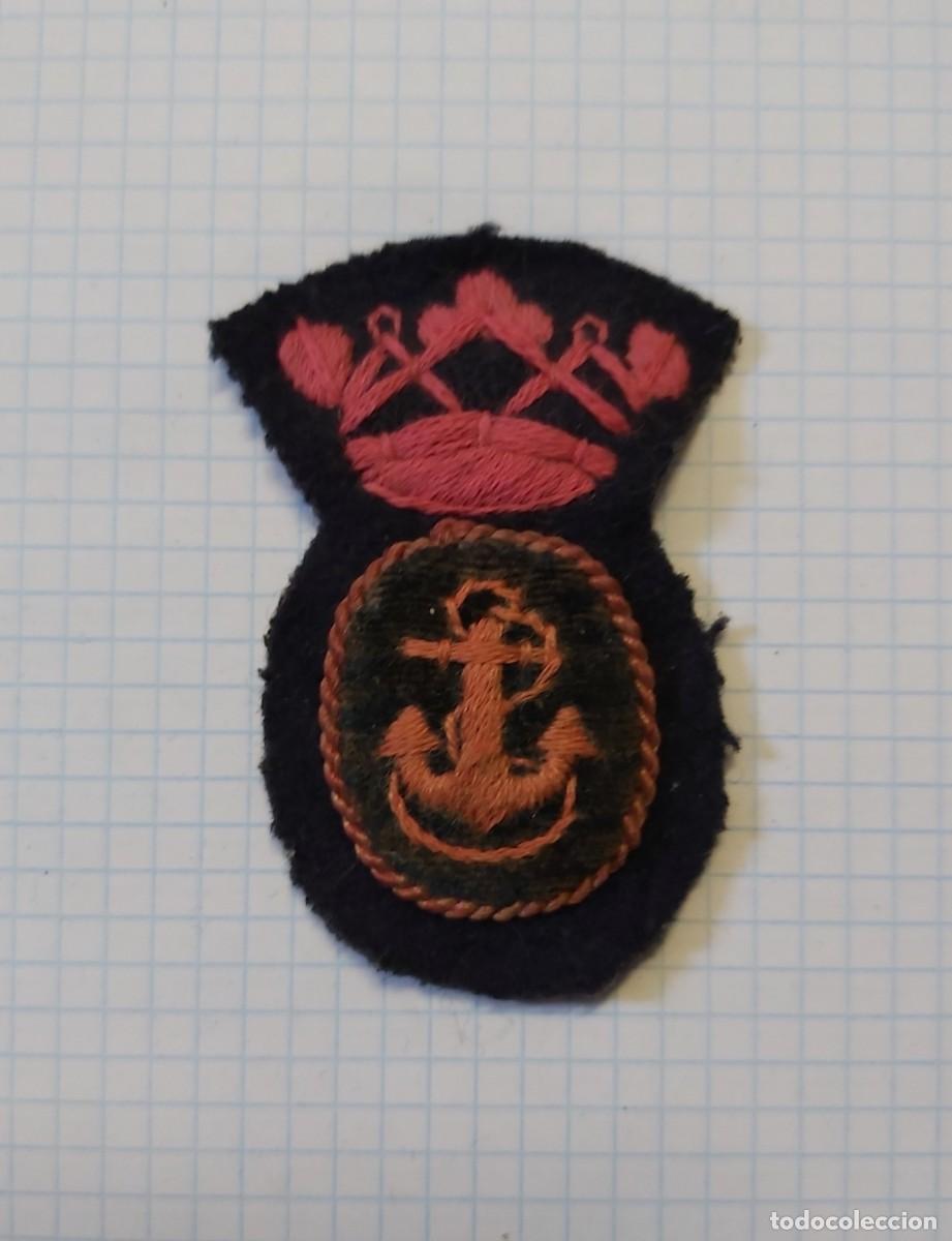 Militaria: Galleta de marina para gorra de plato - Foto 1