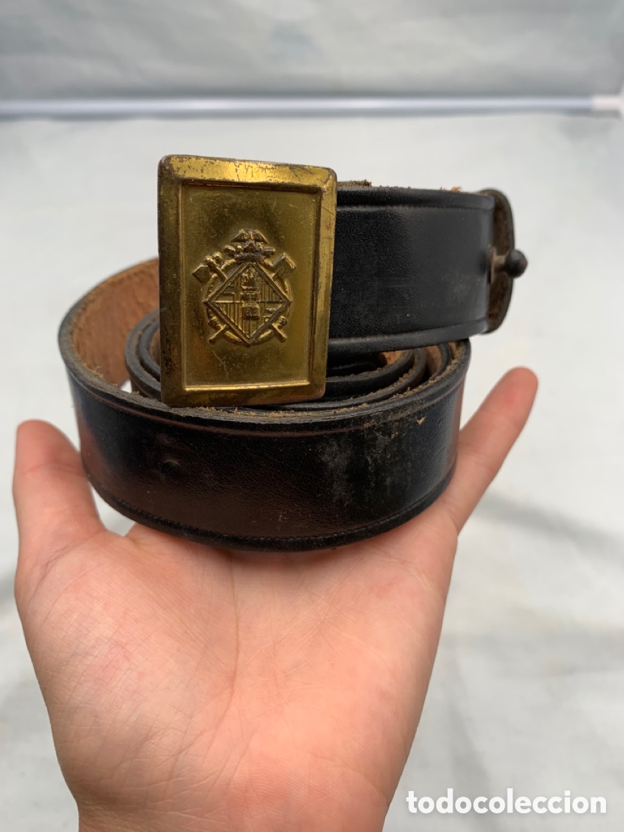 Militaria: ANTIGUO CINTUR&Oacute;N CON HEBILLA BOMBEROS DE BARCELONA