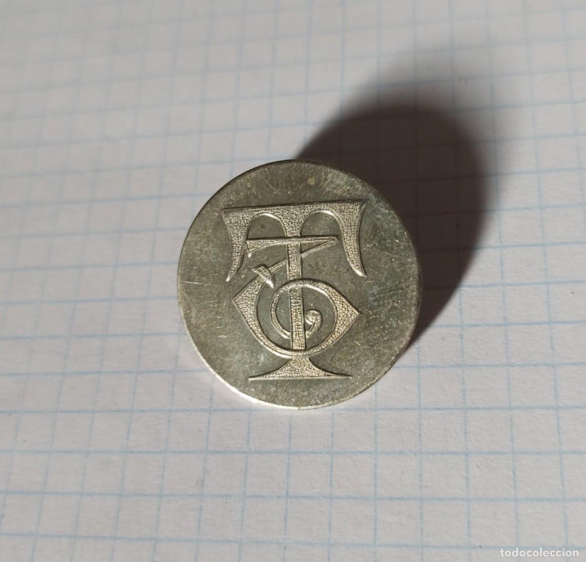 Militaria: Bot&oacute;n TZ, 23 mm, plateado - Foto 1
