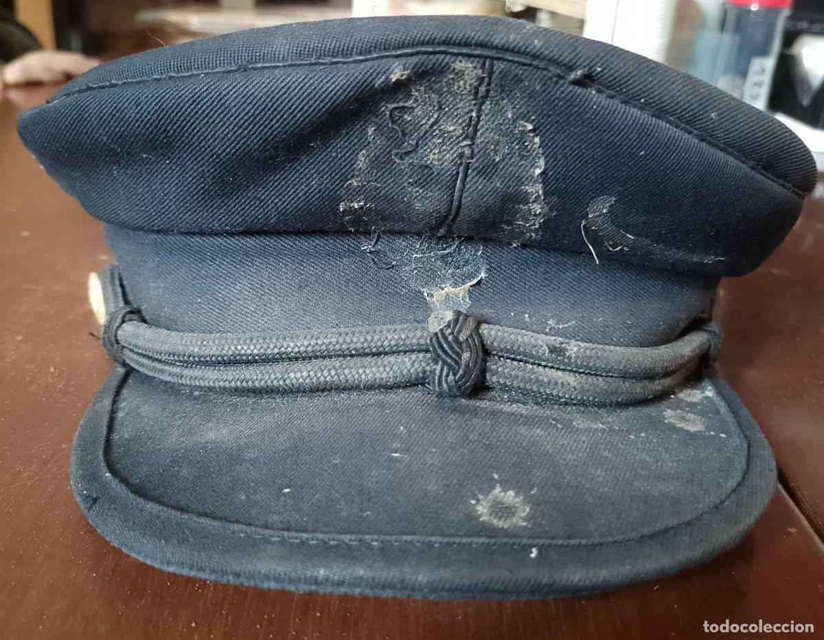 Militaria: Gorra de plato, azul oscuro - Foto 1