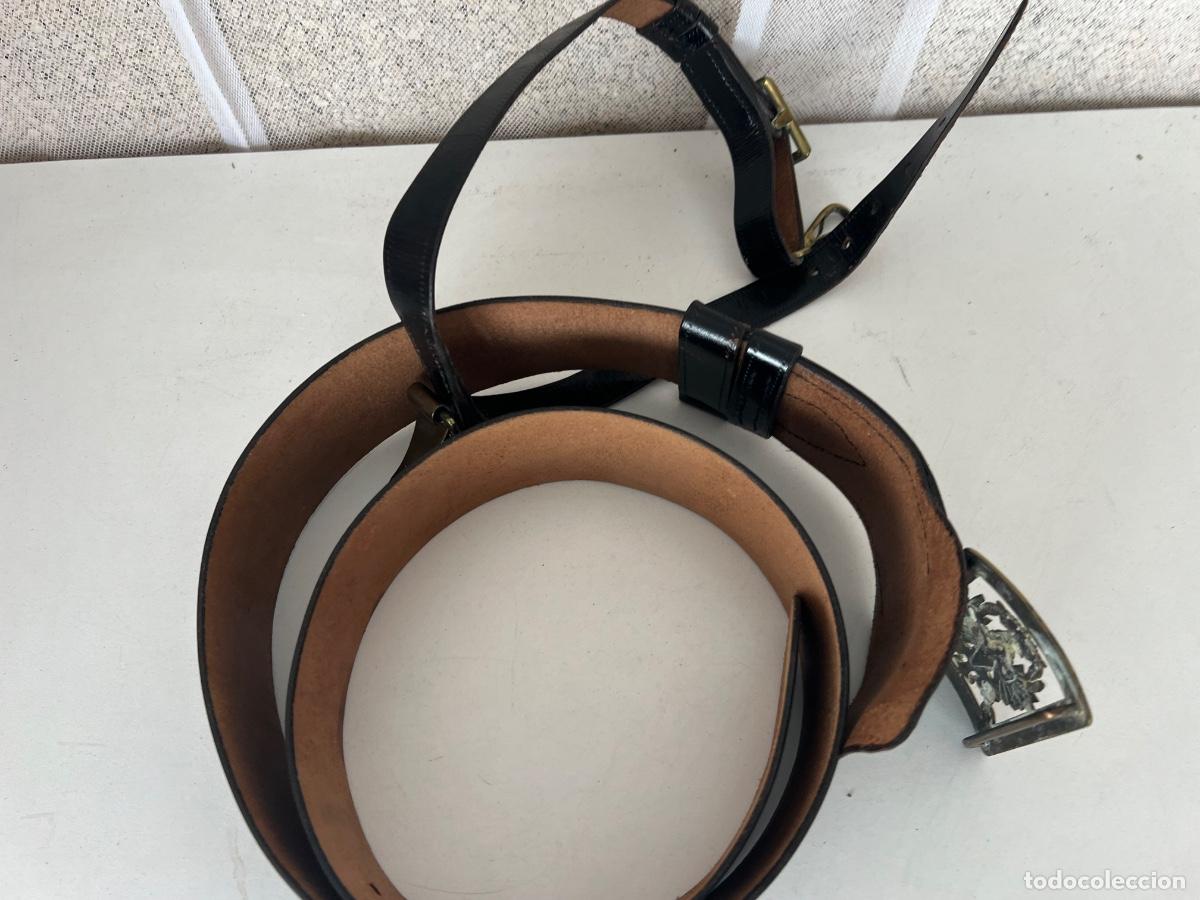 Militaria: CINTURON DE CHAROL CON HEBILLA EJERCITO TIERRA - Foto 4