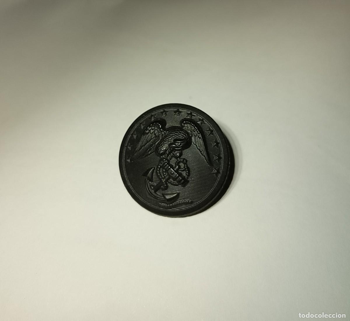 Militaria: Bot&oacute;n naval USA, negro - Foto 1