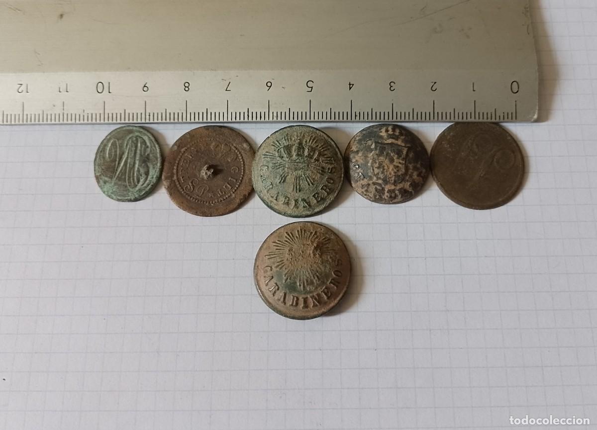 Militaria: Lote variado de 6 botones - Foto 1