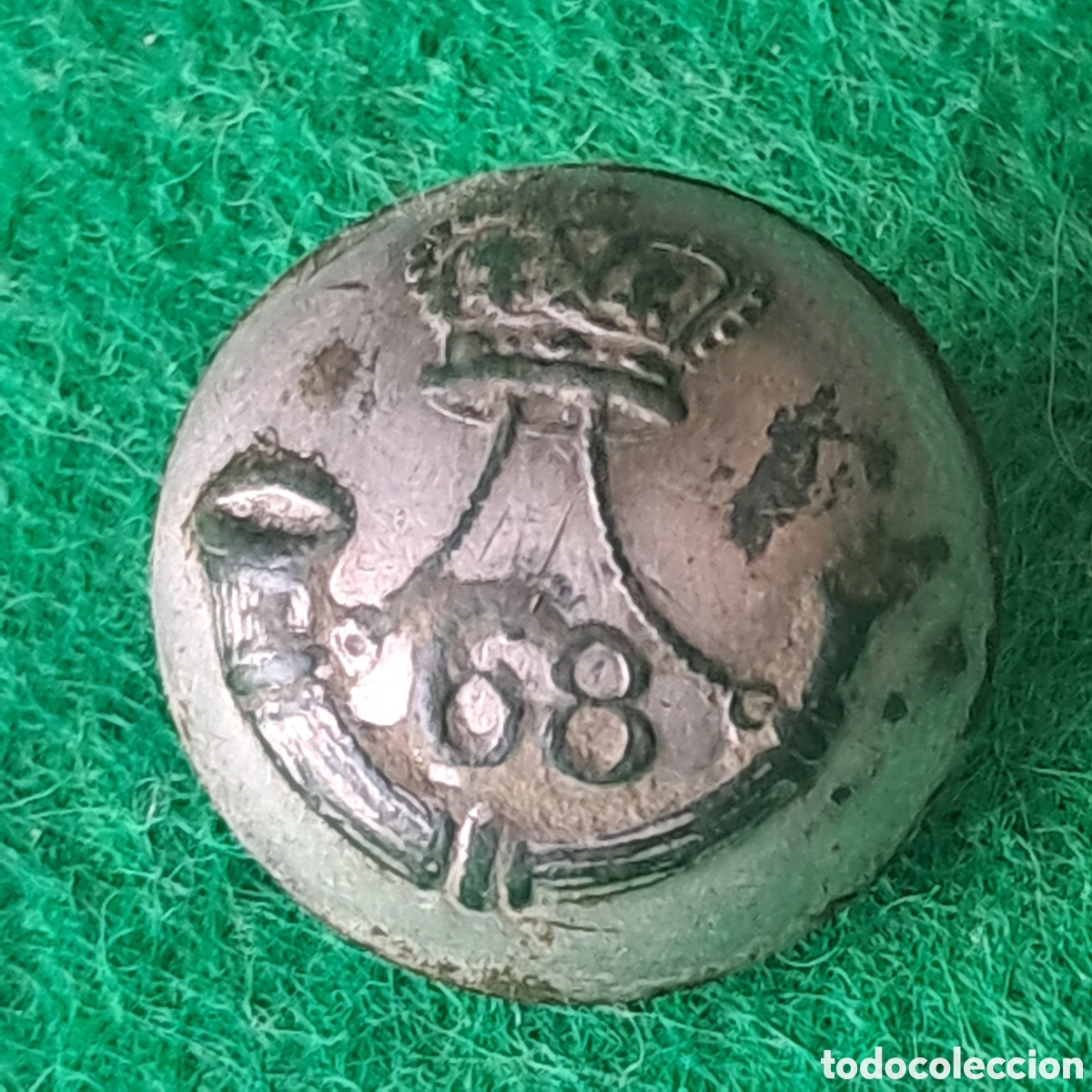 Militaria: Boton INGL&Eacute;S DURHAM Infanter&iacute;a Guerra Independencia