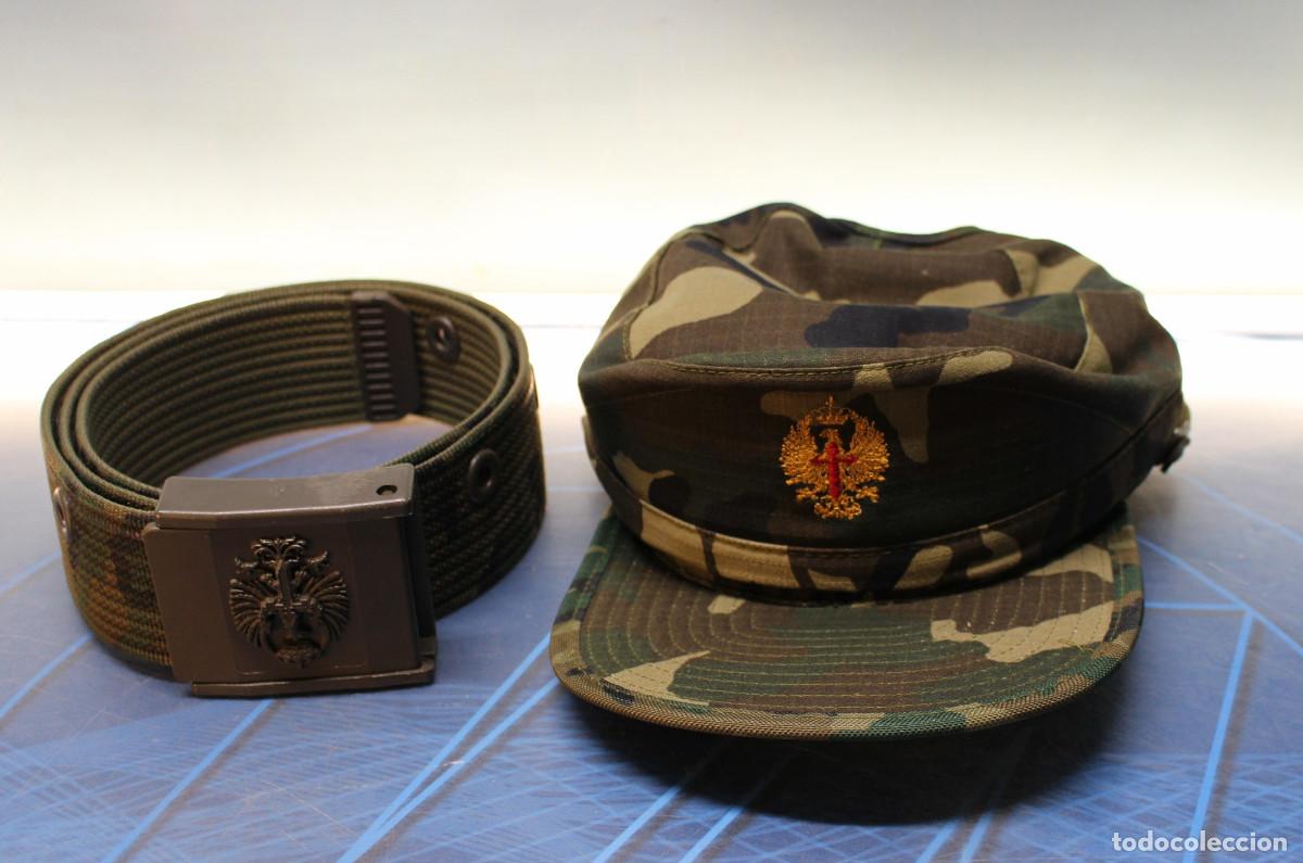 Militaria: Gorra y cintur&oacute;n ej&eacute;rcito de tierra espa&ntilde;ol. - Foto 1