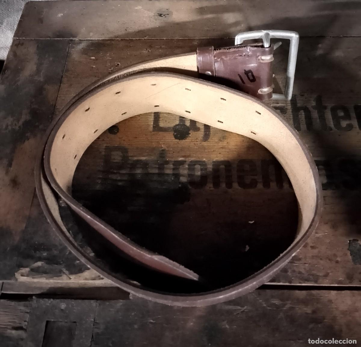 Militaria: Cintur&oacute;n de cuero marr&oacute;n, RDA - Foto 2