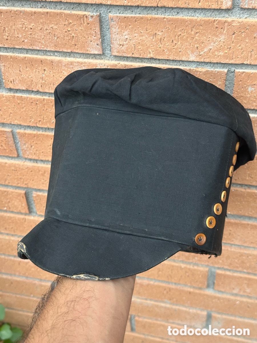 Militaria: ANTIGUA GORRA MAQUINISTA DE TREN FERROVIARIO PRINCIPIOS DEL SIGLO XX