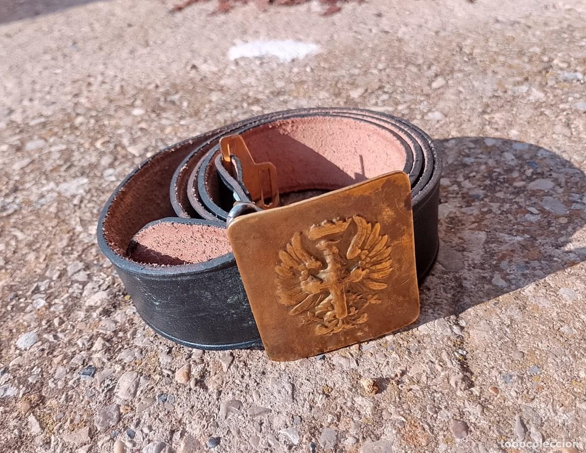 Militaria: Cintur&oacute;n de cuero, ej&eacute;rcito espa&ntilde;ol - Foto 2