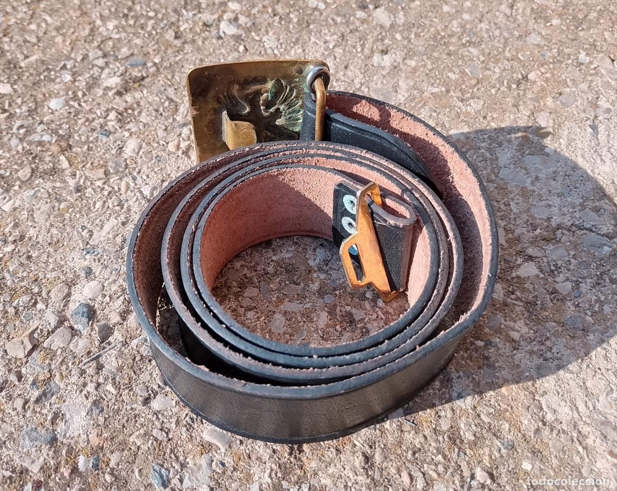 Militaria: Cintur&oacute;n de cuero, ej&eacute;rcito espa&ntilde;ol - Foto 3