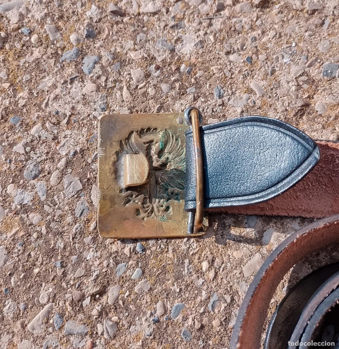Militaria: Cintur&oacute;n de cuero, ej&eacute;rcito espa&ntilde;ol - Foto 4