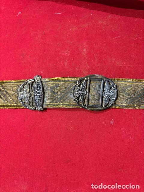 Militaria: ANTIGUO CINTURON MILITAR - Foto 2
