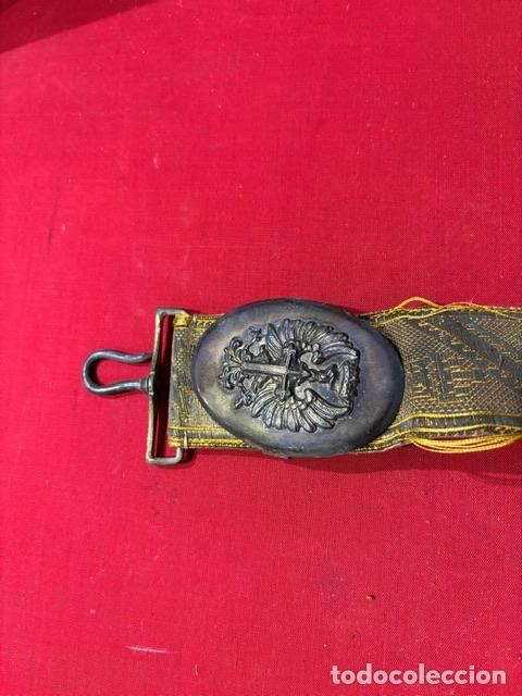 Militaria: ANTIGUO CINTURON MILITAR - Foto 3