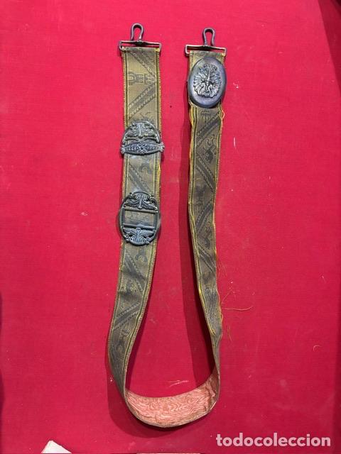Militaria: ANTIGUO CINTURON MILITAR - Foto 4