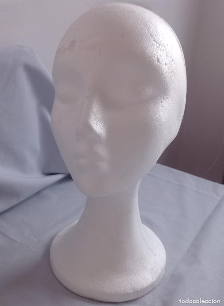 Militaria: CABEZA EXPOSITORA DE POREXPAN PARA GORRAS - Foto 1