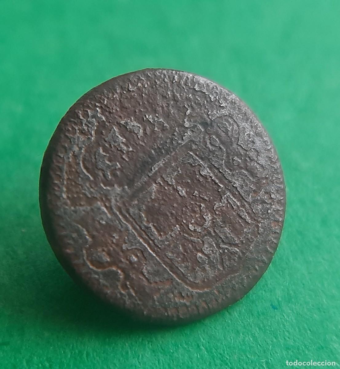Militaria: (BOTON&Iacute;STICA) BOT&Oacute;N ESCUDO REAL - Foto 1