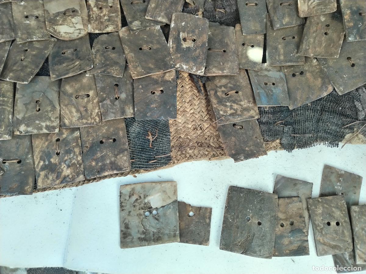 Militaria: antiguo chaleco japones de bamb&uacute; con tablas de nacar - Foto 4